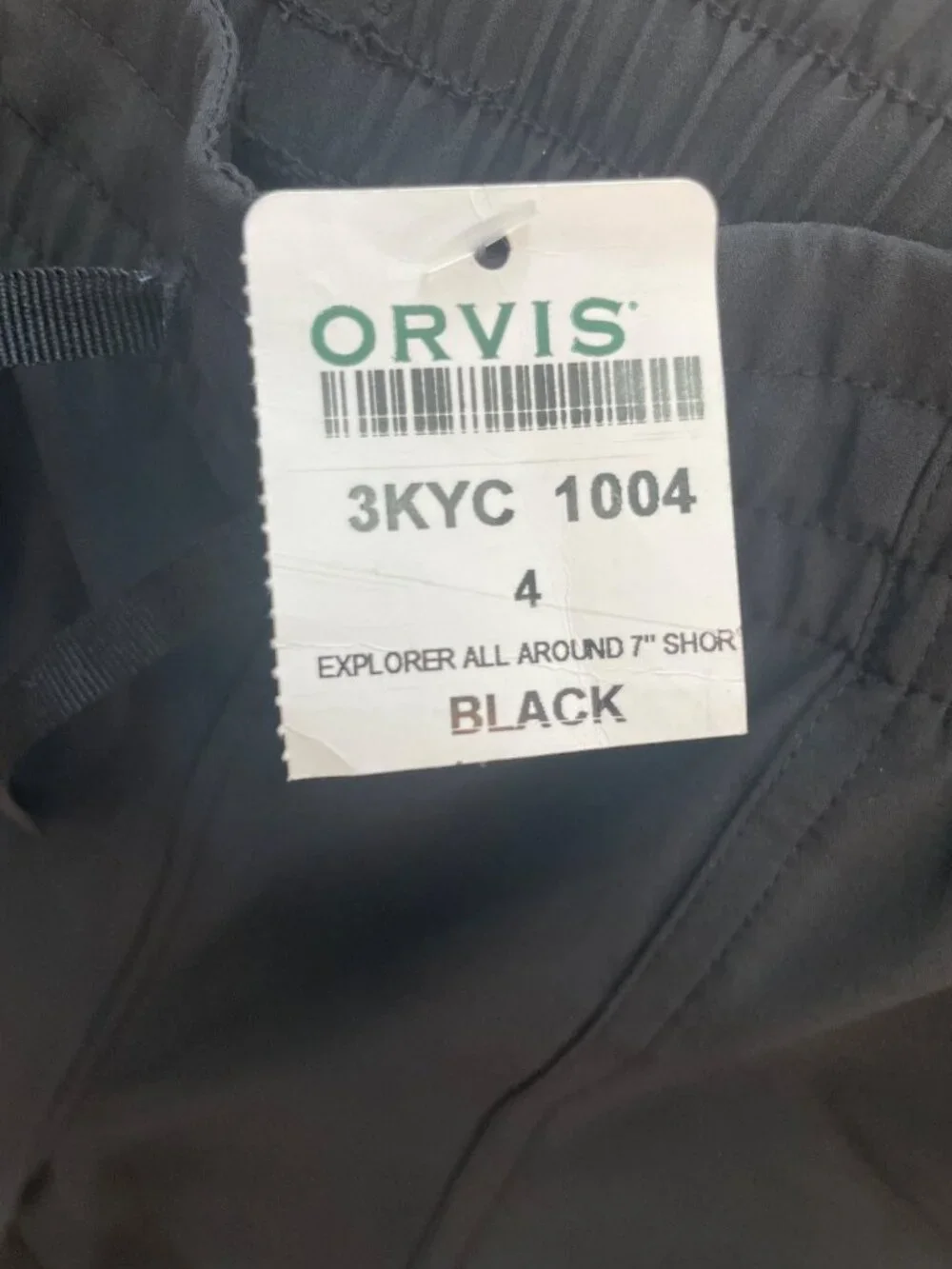 Orvis Explorer All Around 7" Shorts Outdoor Black Elastic Waist Wmn's Size 4 NWT - Picture 6 of 9